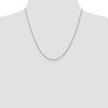 Black Bow Jewelry 1mm 14k White Gold Solid Round Snake Chain Necklace - 2 of 4