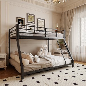GDFStudio Elton Twin over Full Metal Bunk Bed with Ladder - 1 of 4