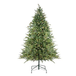 Northlight 6.5' Prelit Artificial Christmas Tree Full Hunter Fir - Clear Lights - 1 of 4