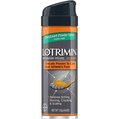 Lotrimin Antifungal Spray Deodorant Powder Athlete's Foot Treatment - 4.6oz