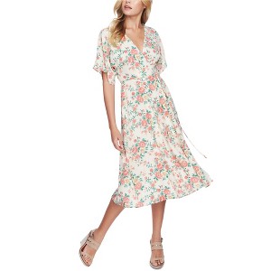 1.STATE Womens Ikat Floral Wrap Dress - 1 of 1