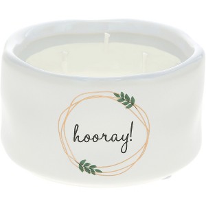 Pavilion Gift Company - Hooray! - 8 oz - 100% Soy Wax Reveal Candle Scent: Tranquility - Flame Candles - 1 of 4