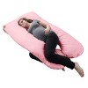 Cotton U-Shaped Body Pillow Cover Pink - Yorkshire Home: Zippered, Woven Texture, 233 Thread Count - 2 of 4