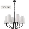 Claxy Modern Black Fabric Shade Pendant Light Fixture - 6 Light - 4 of 4