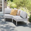 Crestlive products 2PC outdoor handcrafted woven rope design patio sofa for Balcony lawn  Beige - 3 of 4