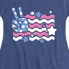 Girls' - Instant Message - Peace Sign Flag Fit & Flair Cap Sleeve Graphic Dress - 2 of 4