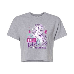 Women's - My Little Pony - Born A Rebel Cropped Graphic T-Shirt - 1 of 4