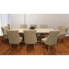 Moti Upholstery Blythe Fabric Upholstered Side Chair in Beige with Wooden Legs - 2 of 4