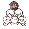 Kings Brand Furniture Countertop Tabletop Wine Rack, Wine Bottle Storage Holder for Home Kitchen & Bar - Brushed Copper - image 4 of 4