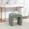 SEYNAR Modern Glam Teddy Velvet Upolstered U-Shaped Ottoman - 2 of 4