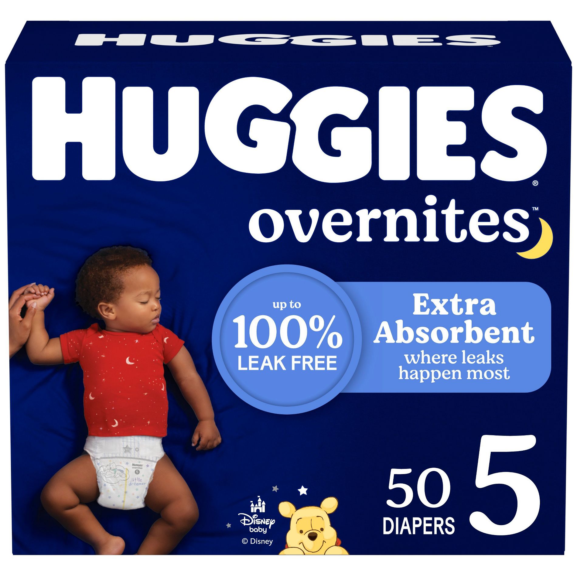 Huggies Overnites Nighttime Baby Diapers - Size 5 - 50ct