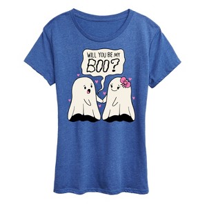 Women's - Instant Message - Valentine's Day Will You Be My Boo Short Sleeve Graphic T-Shirt - 1 of 4