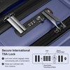 Karl Home Carry on ABS&PC 20 Inch Luggage with Front Compartment Double Spinner Wheels TSA LockBlue Blue - 2 of 4