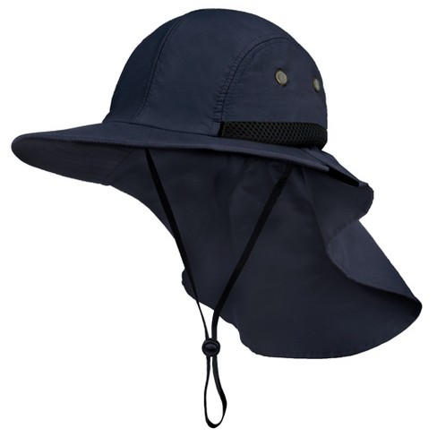 Sun Cube Sun Hat For Men, Wide Brim Fishing Hat Neck Flap Cover Men, Women,  Hiking, Camping, Sun Protection Uv, Gardening (navy) : Target