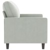 vidaXL 2-Seater Sofa Light Gray 47.2 in. Velvet - image 4 of 4