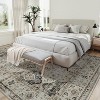 coucheta Multi-Size Washable Vintage Area Rug, Traditional Distressed Foldable Non Slip Floral Print Carpet, for Living Room, Dining Room, Office - 2 of 4