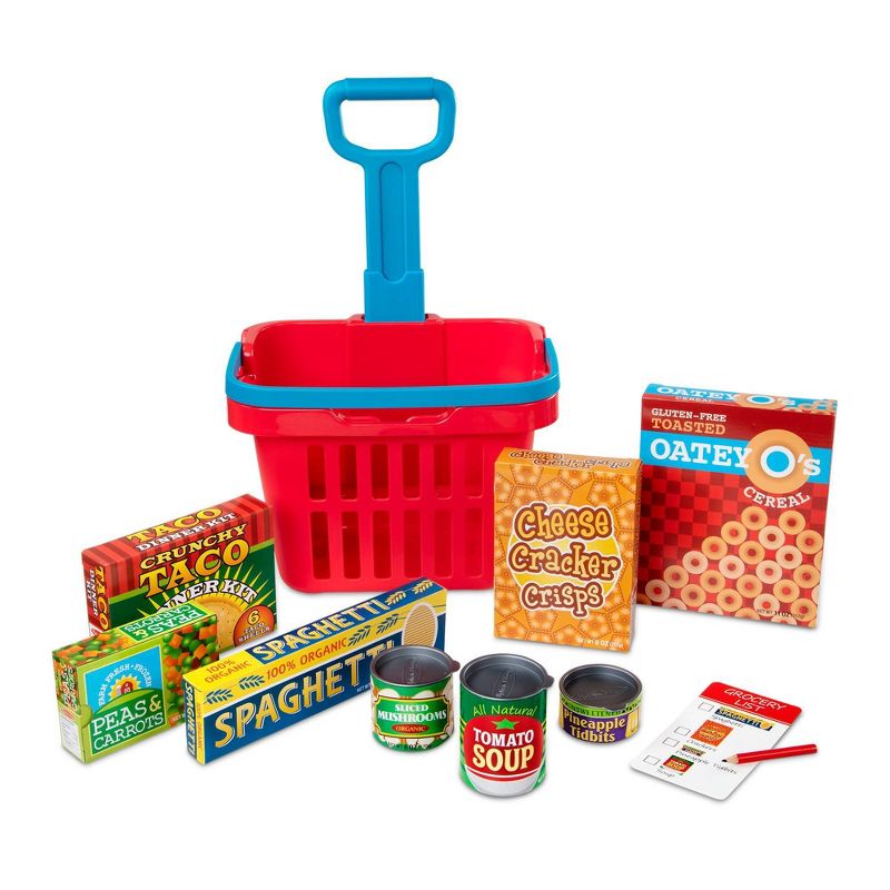 Melissa & Doug Fill & Roll Grocery Basket Playset, 1 of 14