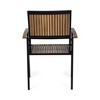 SKRAN Set of 2 Acacia Wood Outdoor Patio Dining Chairs, Modern Industrial Design Chairs with Vertical Slats for Lawn, Garden, Backyard - 4 of 4