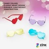 Zink Colorful Heart Shaped Glasses Set- Six Pairs of Sunglasses for Parties, Photo Booths & Costumes - 3 of 4