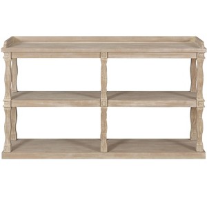 NicBex 3-Tier Console Table with Open Storage Space Narrow Long 59.8''Entryway Table with Roman Column Effect Support Legs for Living Room - 1 of 4