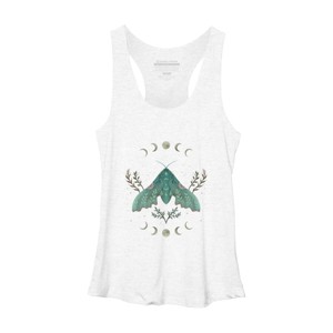 Women's Design By Humans Luna and Moth By EpisodicDrawing Racerback Tank Top - 1 of 3