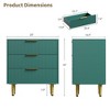 Drawer Dresser for Bedroom, Wood Chest of Drawers, Fluted Dresser with Golden Metal Handle, for Hallway and Entryway, Easy Assembly - 2 of 4