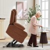 Power Lift Recliner Chair with Massage & Heating, Oversized PU Leather Lift Chair with Cup Holders & Side Pockets - 4 of 4