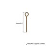 Unique Bargains DIY Craft Necklaces Bracelets Earrings Jewelry Making Iron 21 Gauge Eye Pins 200 Pcs - 2 of 4