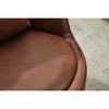 Velvet 360-degree Swivel Barrel Chair with Padded Seat and Stainless Steel Base - 2 of 3