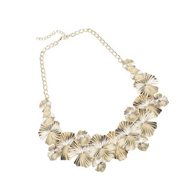 SOHI Women's California Gold Party Statement Necklace