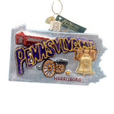 Old World Christmas State Of Pennsylvania Liberty Bell  -  Tree Ornaments