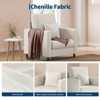 33" Beige Sofa,Supportive Armchair with Padded Seating and Lumbar Support,  Comfy Reading Chair for Bedroom, for Living Room, Small Apartment - 3 of 4