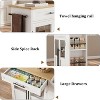 Nasitip Mobile Kitchen Island Cart with Rolling Wheels, Drawers, Spice Rack,Versatile Storage & Serving Cart for Kitchen, Dining Room - 4 of 4