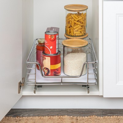 Chrome-Plated Steel Single Tier Under-Cabinet Organizer