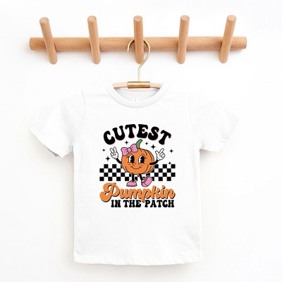 The Juniper Shop Cutest Pumpkin Checkered Youth Short Sleeve Tee