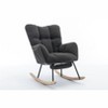 Racxily Rocking Chair, Teddy Upholstered Glider Rocker Chairs, Accent Chair with High Backrest Armchair for Living Room Bedroom - 3 of 4