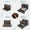 AMERLIFE Murphy Bed with Storage& Charging Station, Farmhouse Cabinet Bed, Noise-Free, for Guest Room, Apartment, or Office - 4 of 4