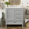 ALEXOUN 30" Solid Wood Freestanding Bathroom Vanity with Sink,Bathroom Storage Cabinet with Tip-Out Drawer & 3 Drawers and 1 Soft Closing Door - 2 of 4