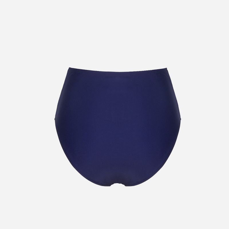 Women's Solid Shirred High Waist Bikini Bottom - Cupshe, 2 of 8