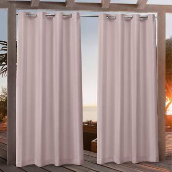 Set Of 2 Canvas Grommet Top Light Filtering Window Curtain Panels - Nicole Miller