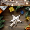 Aoibox Mini Christmas Tree Topper Retro Metal Star 6 x 4 Inch for Desktop or 2 3 4 Foot Trees Rustic Farmhouse Holiday Decor 1 Piece - 4 of 4