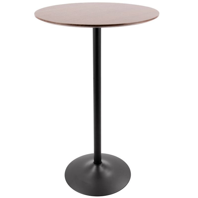 Pebble Mid-Century Modern Bar Height Table Walnut/Black - LumiSource, 1 of 10