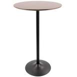 Pebble Mid-Century Modern Bar Height Table Walnut/Black - LumiSource