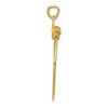 Black Bow Jewelry 14k Yellow Gold Double Heart Charm Holder Pendant - 2 of 4