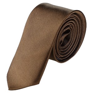 Allegra K Men's Skinny Ties Satin Solid Self-tied Necktie for Wedding Business - 1 of 4