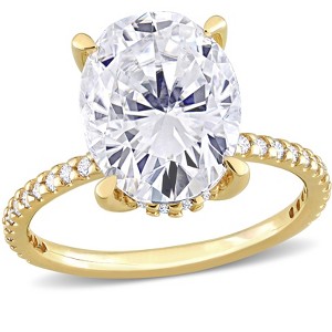 EVERLY JEWELRY  |   10k Yellow Gold 4 7/8 CT DEW Created Moissanite-White Fashion Ring - 1 of 4