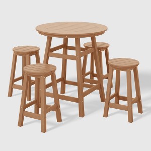 WestinTrends Malibu All Weather Hdpe Outdoor Patio Counter Height Dining Set (5-Piece) - 1 of 4
