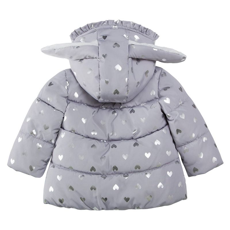 Rokka&Rolla Infant Toddler Girls' Fleece Puffer Jacket-Baby Warm Winter Coat, 6 of 10