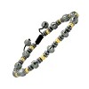 Steeltime Men's 18k gold plated stainless steel and hematite drawstring beaded bracelet - 2 of 4