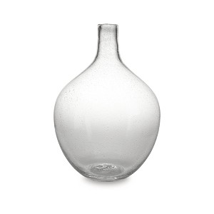Signature Design by Ashley Kurthorne 15" Glass Vase, Clear Seeded Indoor/Outdoor - 1 of 4